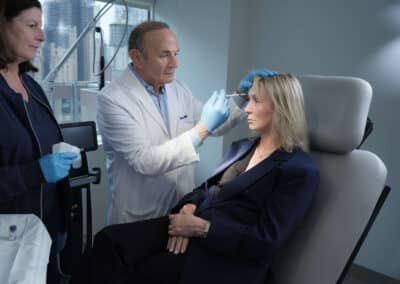 Patient receiving injections from Dr. Geronemus