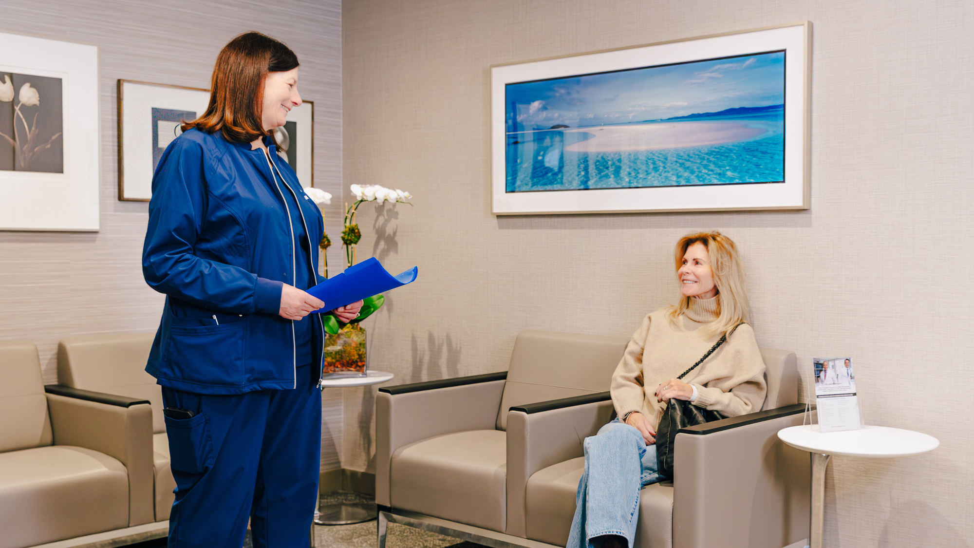 Patient in Roy Geronemus office waiting for laser therapy for stretch marks in NYC.